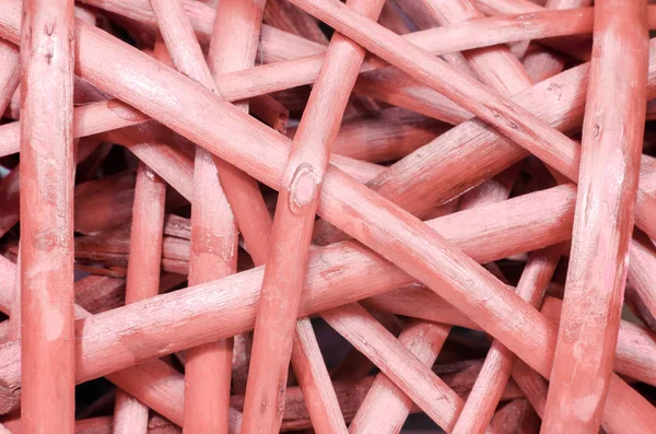 Macro in rattan di legno rosso da vicino — Foto Stock