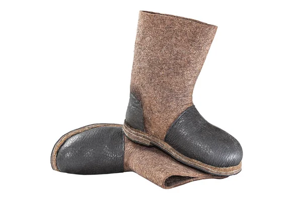 Felted Boots Best Special Shoes Cold — Stock Photo, Image