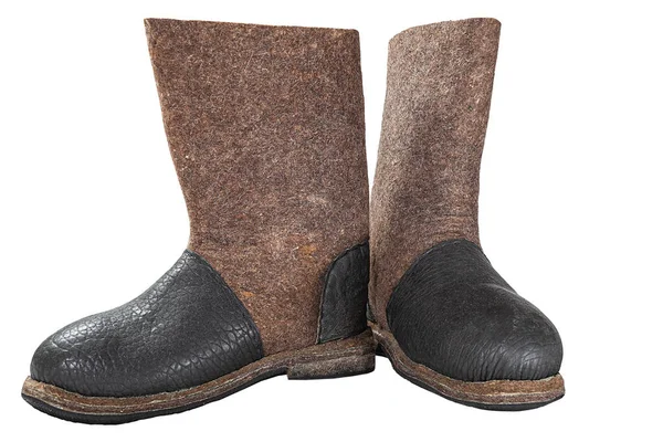 Felted Boots Best Special Shoes Cold — Stock Photo, Image