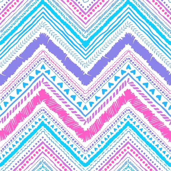 Ornement tribal zigzag illustraion — Image vectorielle