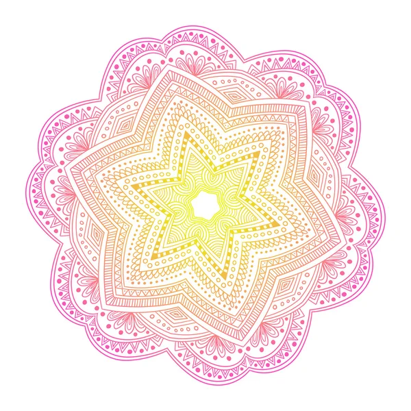 Ilustración tribal mandala zentangle — Vector de stock