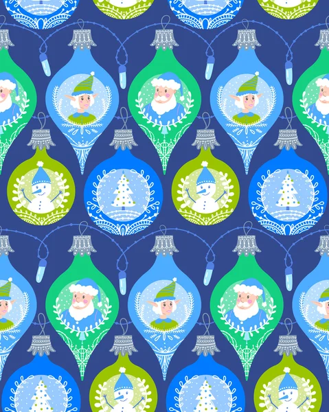 Patrón de burbuja de invierno Navidad — Archivo Imágenes Vectoriales