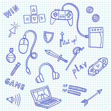 Oyun ve web teknoloji simgesi toplama