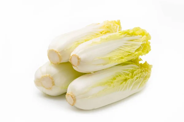 在白色背景上的新鲜大白菜蔬菜 — 图库照片