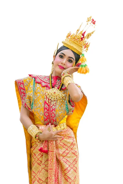 Thailand dansen in gemaskerde khon Benjakai in de literatuur Ramayana, — Stockfoto