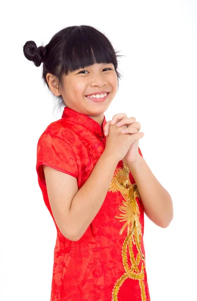 幸せな中国の新年の希望 smileing アジアの女の子 — ストック写真