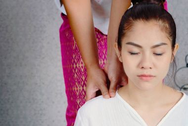 Asyalı kadın Tay derin masaj spa Salonu, güzellik spa co sahip