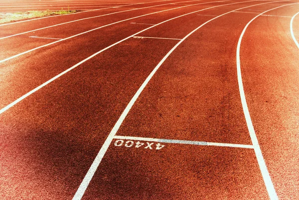 Pista de atleta ou pista de corrida com pista — Fotografia de Stock