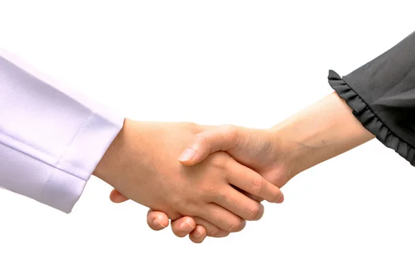 Doctor shakes hands with a patient — Stock Photo, Image