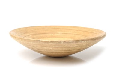 Bambu plaka izole beyaz arka plan üzerinde