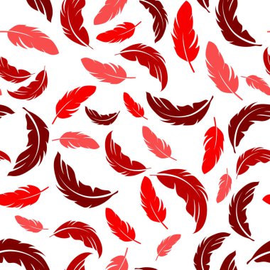 Beyaz arka plan üzerinde tüy seamless modeli. Vintage kart kumaş tasarımı için. Tavus kuşu tüyü seamless modeli.