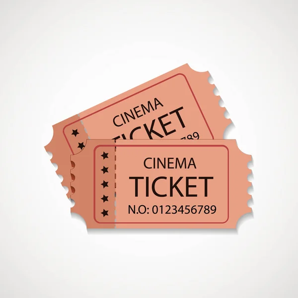 Entradas de cine retro. Diseño de entradas para películas vintage. Ilustración vectorial . — Vector de stock