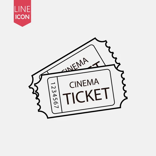 Vettore icona biglietti del cinema retrò. Film vintage biglietti di design. Illustrazione vettoriale . — Vettoriale Stock