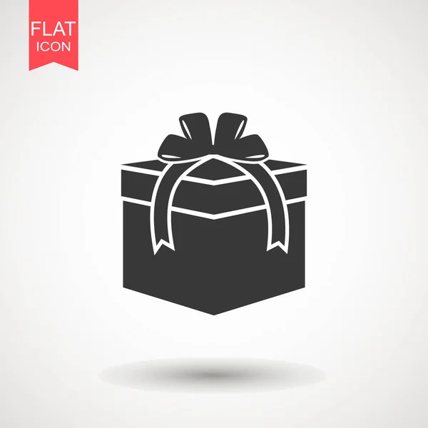 Icono de caja de regalo sobre fondo blanco. Ilustración vectorial. — Vector de stock
