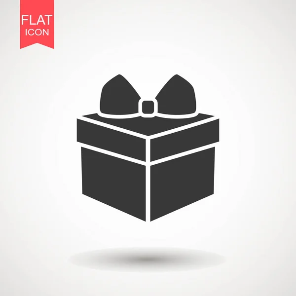 Icono de caja de regalo sobre fondo blanco. Ilustración vectorial. — Vector de stock