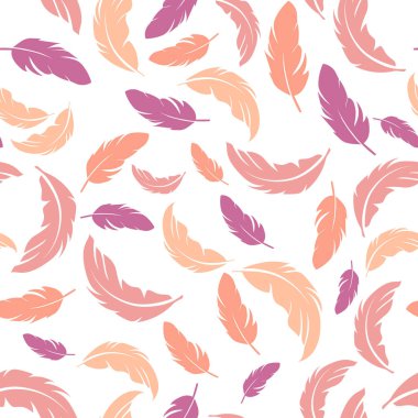 Beyaz arka plan üzerinde tüy seamless modeli. Vintage kart kumaş tasarımı için. Tavus kuşu tüyü seamless modeli.