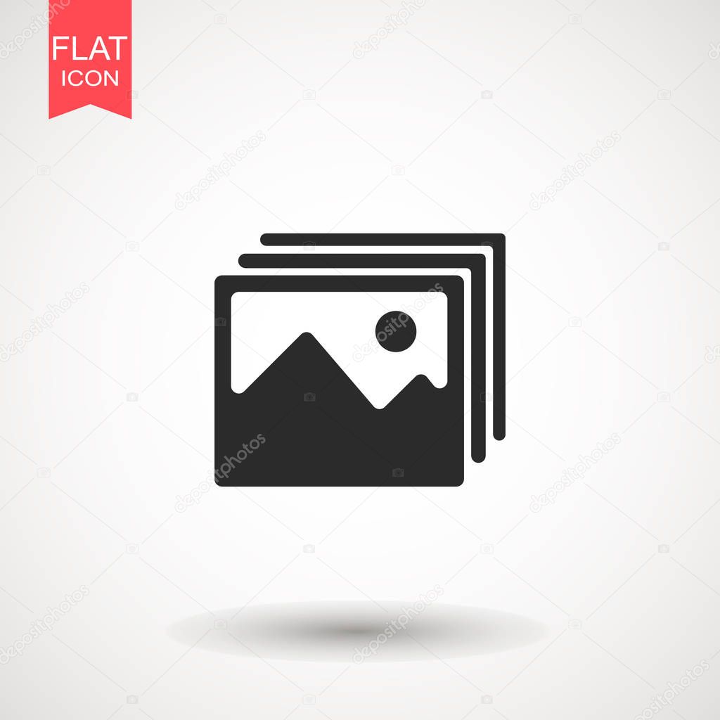 Picture vector icon, image symbol. Picture coming soon. Means that no photo. Missing image sign or uploading No image available or folder archive. Flat vector illustration for web site or mobile app.