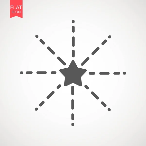 Icono de vector de estrella redonda, símbolo web favorito gris. Vector de iconos estrella. Símbolo plano simple. Ilustración perfecta del pictograma sobre fondo blanco — Vector de stock