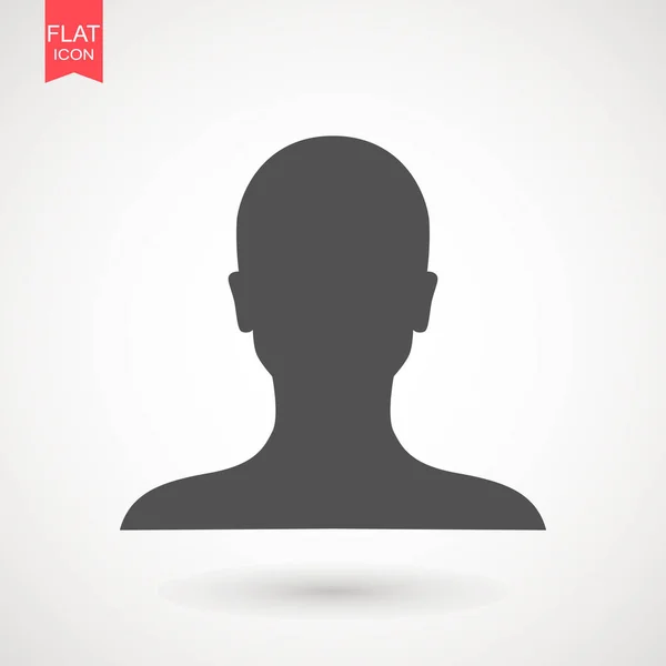 Jeune homme tête vecteur silhouette isolée sur fond blanc. Portrait d'homme de profil, silhouette isolée - illustration vectorielle — Image vectorielle