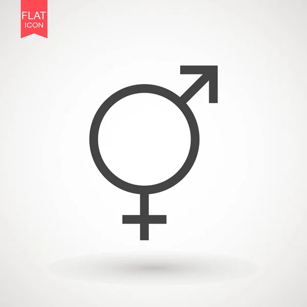 Σύμβολο εικονίδιο φύλου. Αρσενικό και θηλυκό σύμβολο διάνυσμα. Εικονογράφηση διάνυσμα σε απομονωμένες φόντο. Επιχειρηματική ιδέα ανδρών και γυναικών εικονόγραμμα. — Διανυσματικό Αρχείο