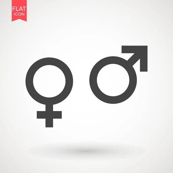 Σύμβολο εικονίδιο φύλου. Αρσενικό και θηλυκό σύμβολο διάνυσμα. Εικονογράφηση διάνυσμα σε απομονωμένες φόντο. Επιχειρηματική ιδέα ανδρών και γυναικών εικονόγραμμα. — Διανυσματικό Αρχείο