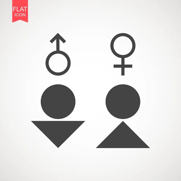 Icona del segno di genere. Vettore di segni maschile e femminile. Illustrazione vettoriale su sfondo isolato. Concetto aziendale pittogramma uomo e donna . — Vettoriale Stock