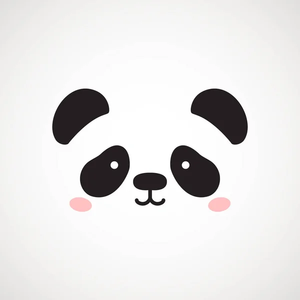 Cute panda face. Vector illustration panda bear . Logo design template. Animal Logotype concept icon. — Stock Vector