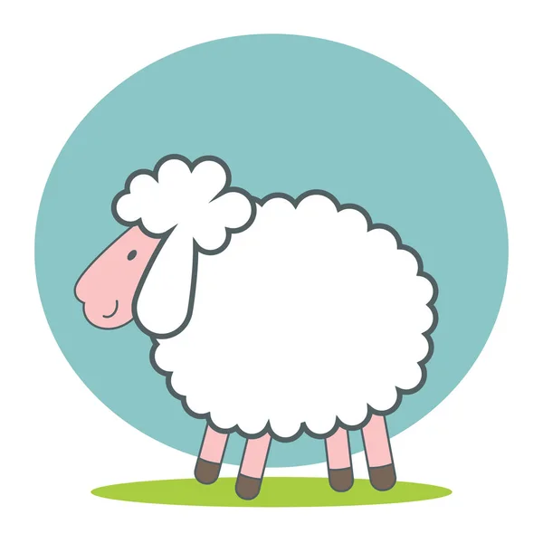 Schafe flache Vektor-Symbol. sheep sketch icon für web, mobile und infografiken. Handgezeichnet. isoliert auf weißem Hintergrund. — Stockvektor