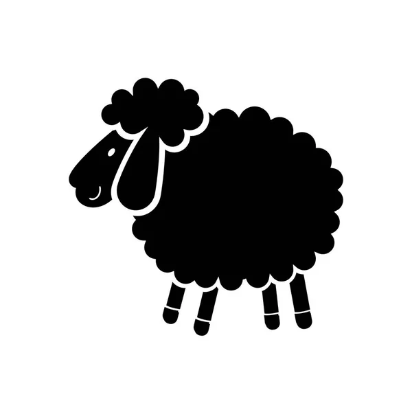 Schafe flache Vektor-Symbol. sheep sketch icon für web, mobile und infografiken. Handgezeichnet. isoliert auf weißem Hintergrund. — Stockvektor