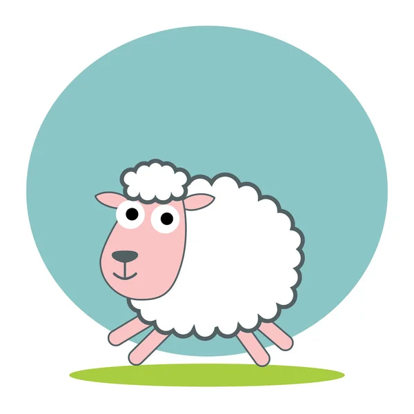 Owce płaski wektor ikona. Owce szkicu ikona dla sieci web, mobilnych i infografiki. Ręcznie rysowane. Na białym tle. — Wektor stockowy