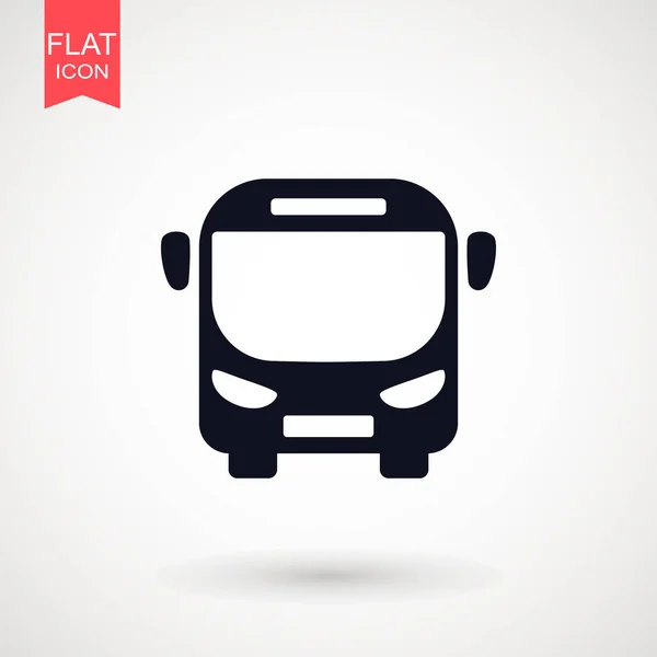 Icône de bus vecteur, illustration logo solide, pictogramme isolé sur blanc. — Image vectorielle