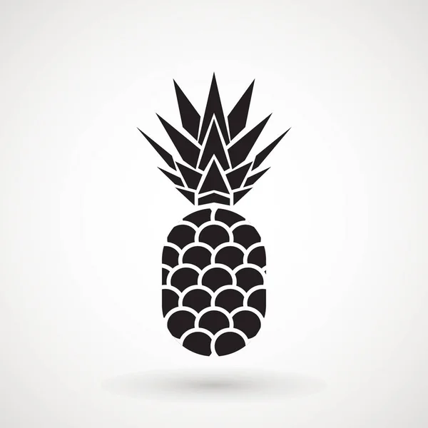 Pineapple tropical fruit icon . Flat vector object. Health symbol. — Stock Vector