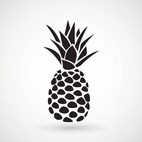 Icono de fruta tropical de piña. Objeto vectorial plano. Símbolo sanitario . — Archivo Imágenes Vectoriales