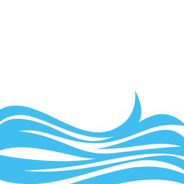 Su Dalgası Logosu soyut tasarımı. Süt Logosu konsepti. Dalgalar Sıçrayan Düz