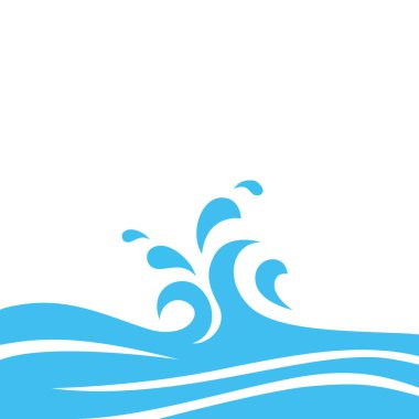 Su Dalgası Logosu soyut tasarımı. Süt Logosu konsepti. Dalgalar Sıçrayan Düz