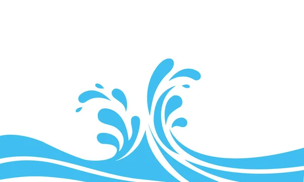 Water Wave Logo design abstrato. Leite Logotipo conceito. Ondas Splashing Flat —  Vetores de Stock