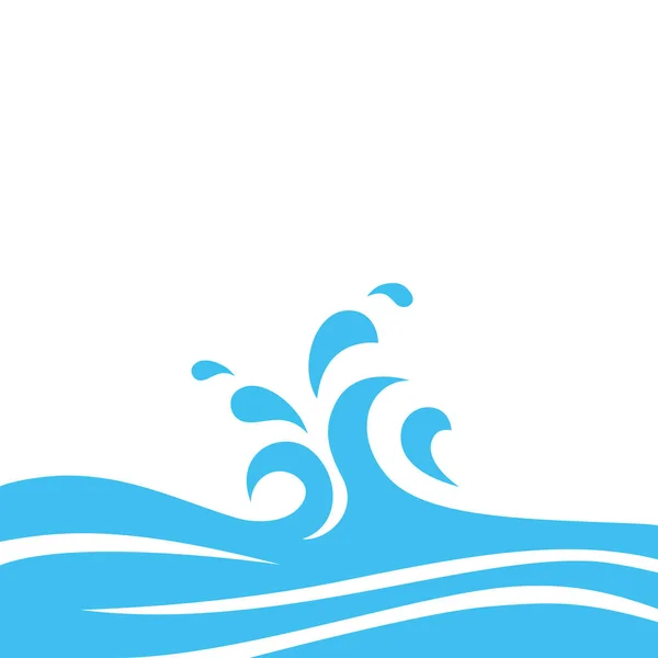 Diseño abstracto del logotipo Water Wave. Concepto de Logotipo de Leche. Ondas salpicando plana — Vector de stock