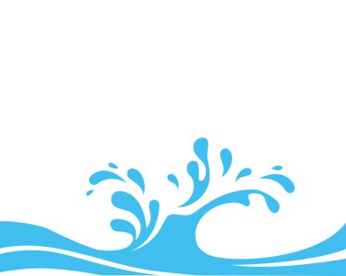 Su Dalgası Logosu soyut tasarımı. Süt Logosu konsepti. Dalgalar Sıçrayan Düz