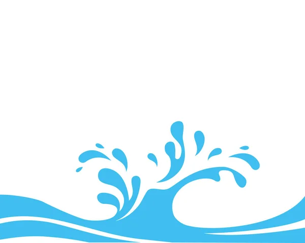 Diseño abstracto del logotipo Water Wave. Concepto de Logotipo de Leche. Ondas salpicando plana — Vector de stock