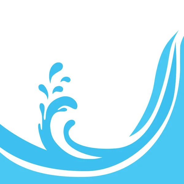 Diseño abstracto del logotipo Water Wave. Concepto de Logotipo de Leche. Ondas salpicando plana — Vector de stock