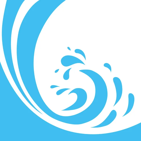 Water Wave Logo design abstrato. Leite Logotipo conceito. Ondas Splashing Flat —  Vetores de Stock