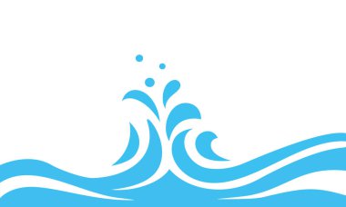 Su Dalgası Logosu soyut tasarımı. Süt Logosu konsepti. Dalgalar Sıçrayan Düz