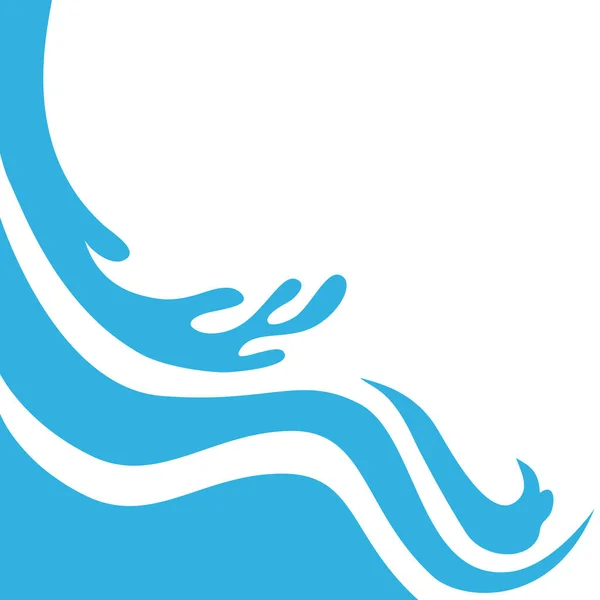 Diseño abstracto del logotipo Water Wave. Concepto de Logotipo de Leche. Ondas salpicando plana — Vector de stock