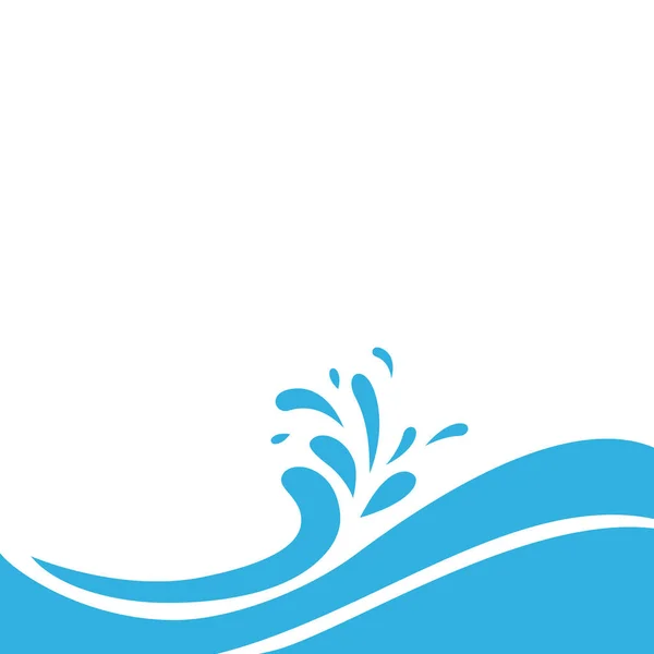 Diseño abstracto del logotipo Water Wave. Concepto de Logotipo de Leche. Ondas salpicando plana — Vector de stock