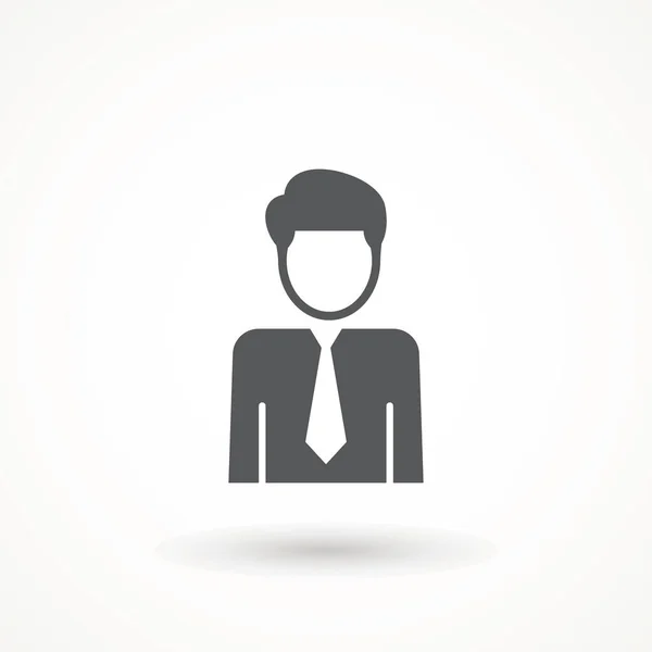 Mannelijke avatar icoon geschikt voor info graphics, websites en printmedia en interfaces. Gebruiker vector van de mens in business suit Zakenman icoon. — Stockvector
