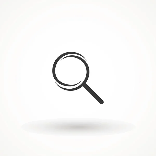 Magnify icon. Magnifying glass icon, vector magnifier or loupe sign. Search vector, magnifying glass pictogram. Zoom symbol. — Stock Vector