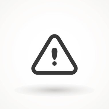 Ünlem Mark Hazard Uyarı Simgesi Uyarı Simgesi Simgesi Vektör Tasarımı İllüstrasyonu. Tehlike düz illüstrasyon.