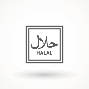 Helal logo vektör. Helal Gıda amblemi. Tasarım imzala. Sertifika etiket. Uygulamalar ve Web siteleri için gıda ürün diyet etiket