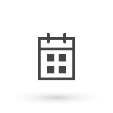 Takvim simgesi vektör logo şablon tasarım ögesi