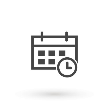 Takvim simgesi vektör logo şablon tasarım ögesi